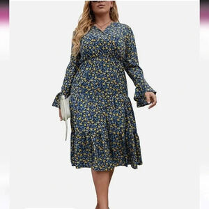 Kameya Floral Maxi Dress Boho Size Medium